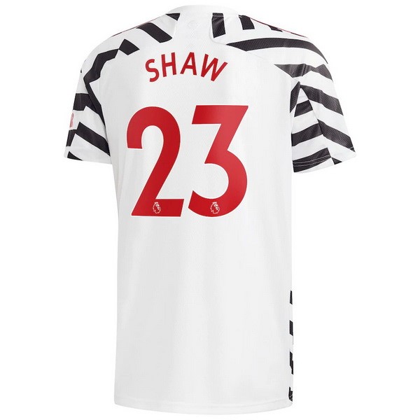Trikot Manchester United NO.23 Shaw Ausweich 2020-21 Weiß Fussballtrikots Günstig